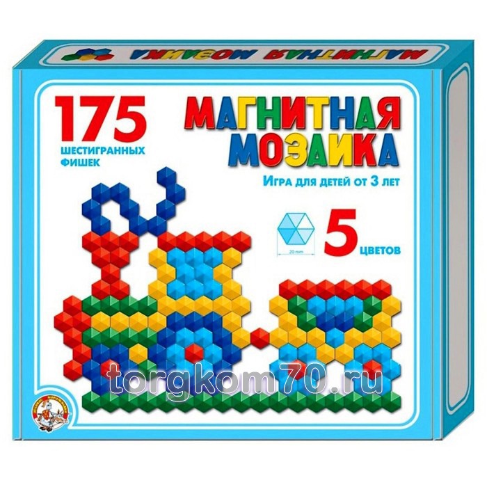 464512 (1) Мозаика магнитная, шестигранная, 175 элементов — изображение 1