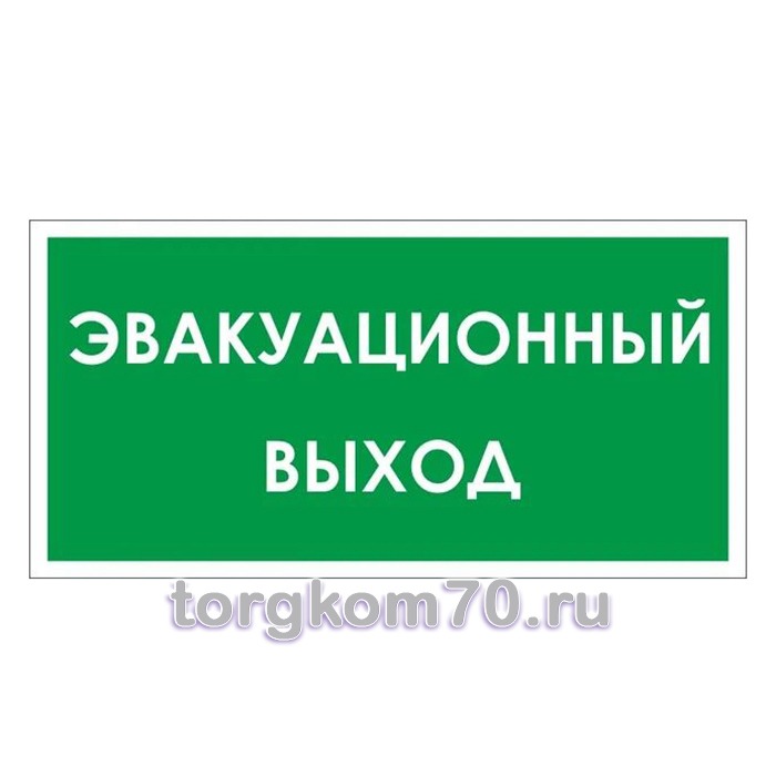 Эвакуационный выход Знак вспомогательный "Эвакуационный выход", прямоугольник, 300х150 мм. — изображение 1