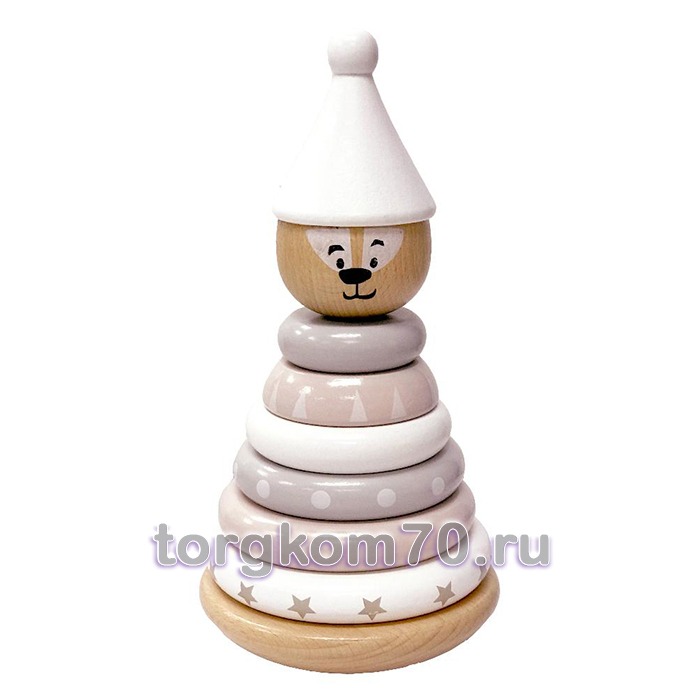 23db408272e011ee8c928af3fd022432_7a1f023a72ea11ee8c928af3fd022432 Пирамидка Magni c магнитами "Медведь", пастельная — изображение 1