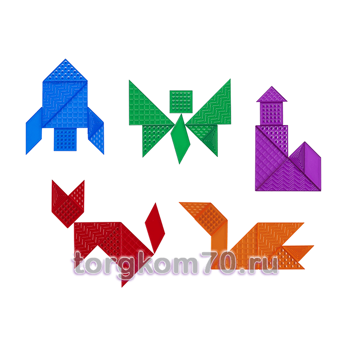 776db0b868cc11ee84278af3fd022432_7797ee8268cc11ee84278af3fd022432 Танграм тактильный (35 дет). Набор с карточками — изображение 1