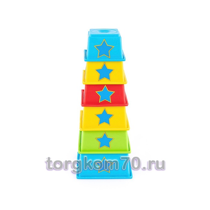 de02dee2838f11ee95ff8af3fd022432_0447b9f8839d11ee95ff8af3fd022432 Мягкая пирамидка стаканчики с наклейками "Дидактика" КНОПА — изображение 1