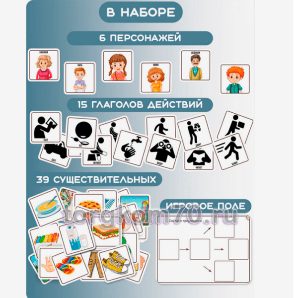 Развивающая игра на липучках "Составь предложение" — изображение 2