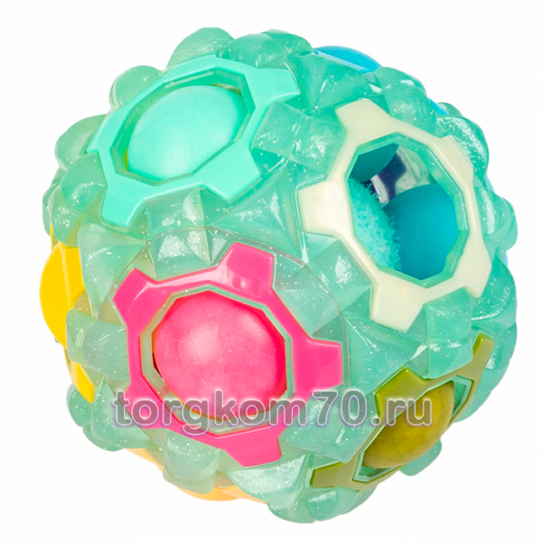 Игра-головоломка 2в1 Smart Шар-массажёр, Bondibon, BOX 7,6x7,6x7,6 см, цвет базы зелёный, светящ.эфф — изображение 6