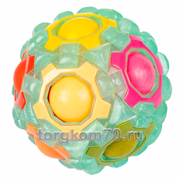 Игра-головоломка 2в1 Smart Шар-массажёр, Bondibon, BOX 7,6x7,6x7,6 см, цвет базы зелёный, светящ.эфф — изображение 7