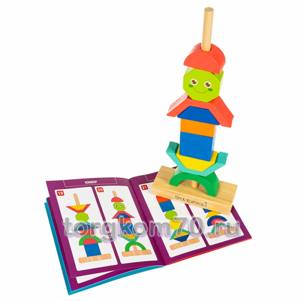 Игра-головоломка Bondibon Бондилогика «ПИРАМИДКА ФАНТАЗИЯ», BOX — изображение 3