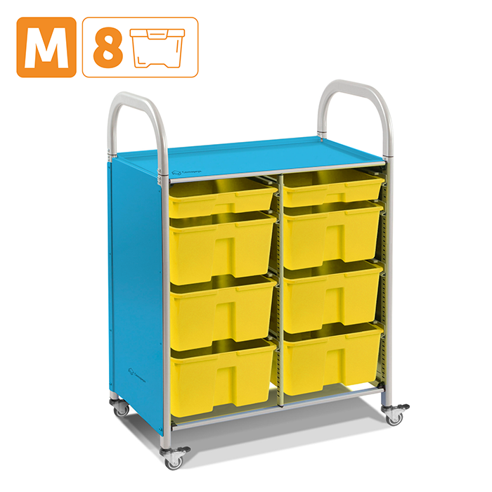 a775ff6e87e111f089b68af3fd022432_5f5edc7087e411f089b68af3fd022432 SS108M Мобильный стеллаж M с 8 контейнерами — изображение 1